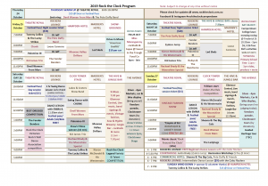 Rock the Clock 2019 Program | Rock the Clock